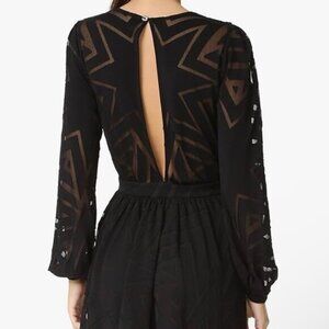 Mara Hoffman black burnout star print dress boho